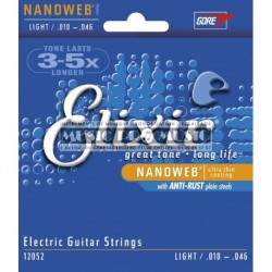 Elixir 12052 - Jeu de cordes Nanoweb 10-46 pour guitare électrique