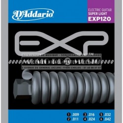 D'Addario EXP120 - Jeu de cordes Coated 9-42 pour guitare électrique