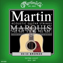 Martin & Co M1000 - Jeu de cordes Marquis Bronze 10-47 pour guitare acoustique