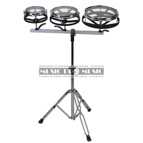 Gewa 826070 - Set de 3 Rototoms avec stand