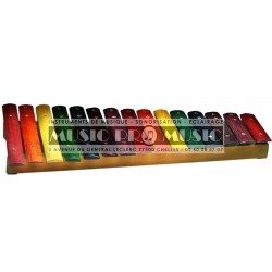 Stagg XYLO-J15-RB - Xylophone avec 15 lames de différentes couleurs et deux mailloches en bois