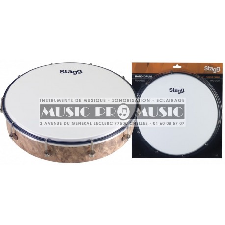 Stagg HAD-012W - Tambour à main accordable en plastique 12"