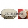 Stagg STA-1108 - Tambourin 8" pré-accordé en bois peau fixe rivetée 1 rangée de cymbalettes