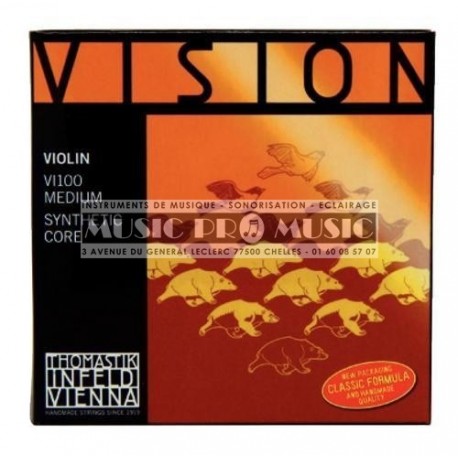 Thomastik 634175 - Jeu de cordes pour violon 1/4 Vision Med100