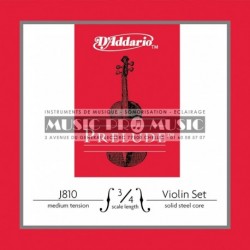 D'Addario J810-3-4M - Jeu de cordes pour violon 3/4 medium