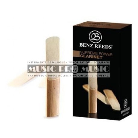 Benz Reeds BSP5CLB25 - 5 anches pour clarinette Bb 2.5 supreme power