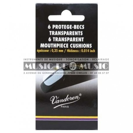 Vandoren VMC6 - 6 Protèges bec transparent pour saxophone ou clarinette