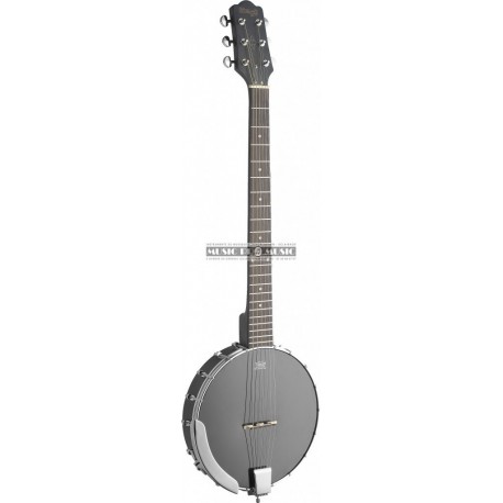 Stagg BJW-OPEN6 - Banjo 6 cordes "Open Back" avec tête de guitare