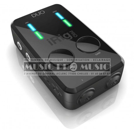 IK Multimedia iRig PRO Duo I/O - Carte son 2 canaux pour Ipad et Iphone