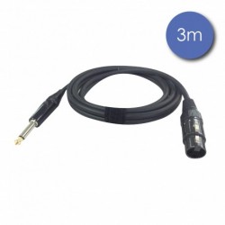 Power Studio AUDIOCAB 4012 - Câble 3m - JACK MONO Mâle - XLR 3 PIN Femelle