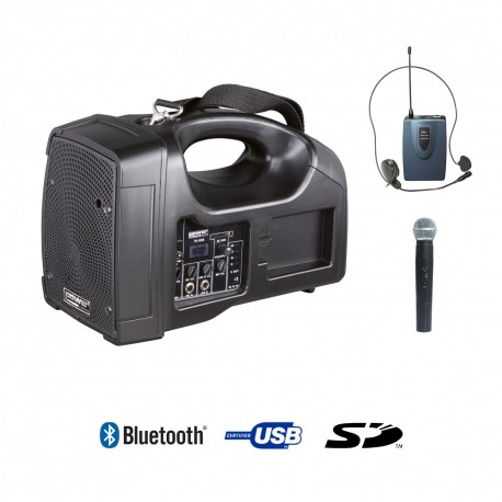 Power Acoustics BE 1400 PT - Sono Portable + USB + 1 Micros Main + 1 Body Pack Serre-Tête + Bluetooth