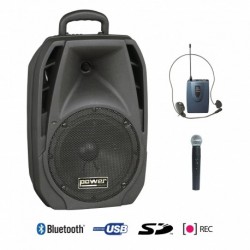 Power Acoustics BE 4400 PTMK2 - Sono Portable USB + SD CARD + 1 Micro Main + 1 Body Pack Serre-tête + Bluetooth