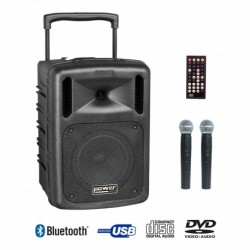 Power Acoustics BE 9208 ABS - Sono portable CD MP3+USB+DIVX+2 Micros main+Bluetooth
