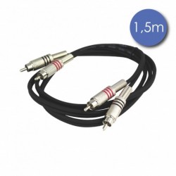 Power Acoustics CAB 2074 - Câble 1,5m - RCA Mâle - RCA Mâle
