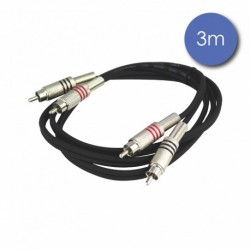 Power Acoustics CAB 2075 - Câble 3m - RCA Mâle - RCA Mâle