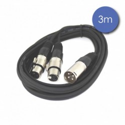 Power Acoustics CAB 2117 - Câble 3m - XLR 3 PIN Femelle - XLR 3 PIN Mâle