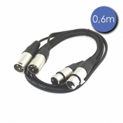 Power Acoustics CAB 2123 - Câble 0,6m - XLR 3 PIN Mâle - XLR 3 PIN Femelle