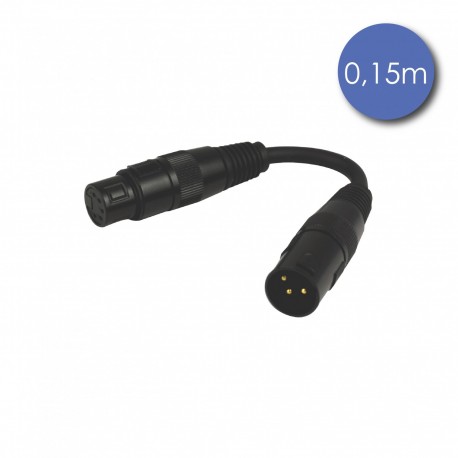 Power Acoustics CAB 2182 - Câble 0,15m - XLR 3 PIN Mâle - XLR 5 PIN Femelle
