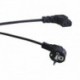 Power Acoustics CAB 2228 - Câble d'alimentation 3m - SHUCKO COUDE Femelle - Prise électrique