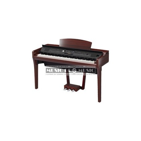 Yamaha CVP609PM - Piano numérique arrangeur acajou laqué avec meuble