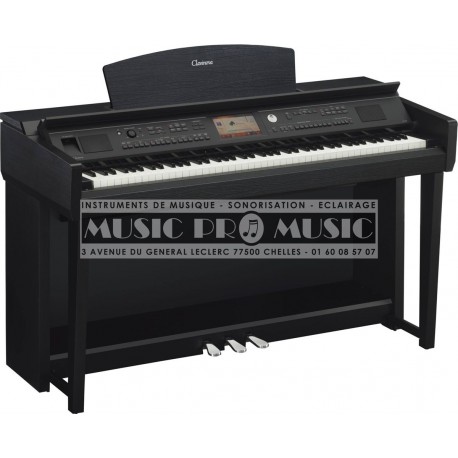 Yamaha CVP705B - Piano numérique arrangeur noir satiné avec meuble