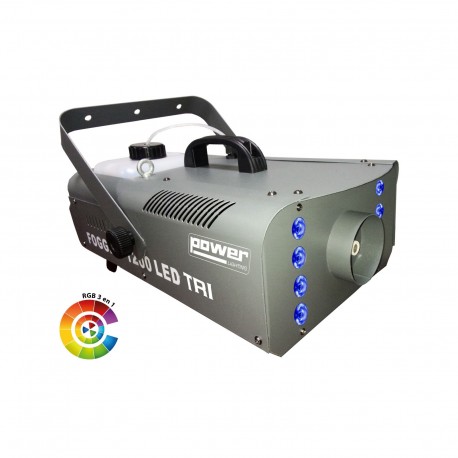 Power Lighting FOGBURST 1200 LED TRI - Machine à fumée 1200W + 8 leds 3W 3-en-1 RGB