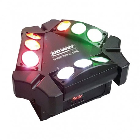 Power Lighting SPIDER POC ST - Effet à LED 9x3W RGBW single color