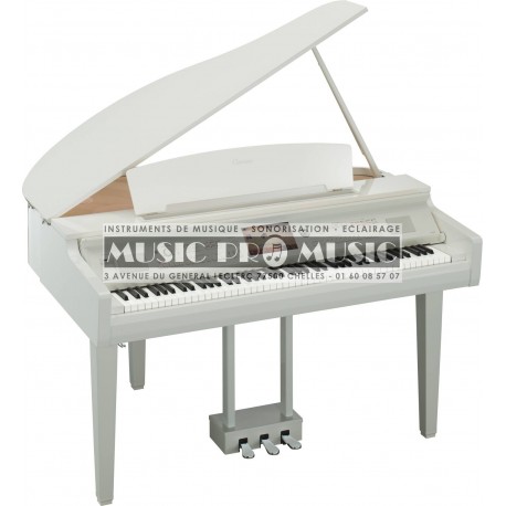 Yamaha CVP709GPWH - Piano numérique arrangeur blanc laqué avec meuble
