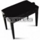 Delson 104-5BK - Banquette piano velour noir bois noir laqué