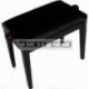Delson 104-5BKM - Banquette piano velour noir bois noir satiné