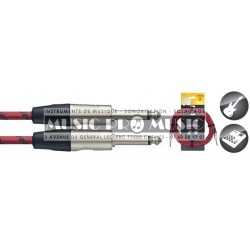 Stagg NGC6VTR-RD - Câble instrument jack/jack (m/m) 6 m rouge