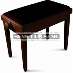Delson 104-5RM - Banquette piano velour noir bois rosewood mate