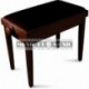 Delson 104-5RM - Banquette piano velour noir bois rosewood satiné