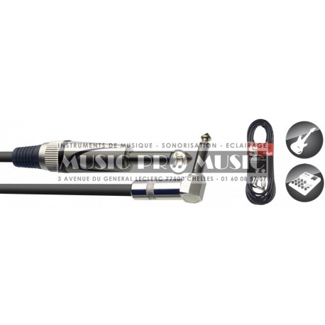 Jack instrument coudé Stagg SGC6PL-DL
