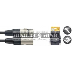Stagg NMC1R - Câble de microphone XLR/XLR (m/f) 1 m série N