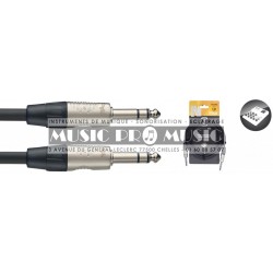 Stagg NAC3PSR - Série N câble audio jack/jack (m/m) stéréo 3 m