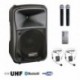 Power Acoustics BE 9700 UHF PT MEDIA - Sono portable MP3+USB+2 micros main UHF+2 serres-tête