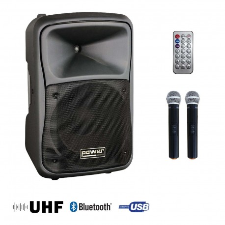 Power Acoustics BE 9515 UHF MEDIA - Sono portable MP3+USB+2 micros main UHF
