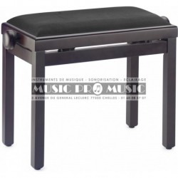 Stagg PB39-RWM-VBK - Banquette de piano couleur palissandre mat avec pelote en velours noir