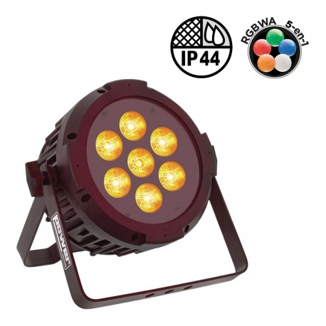 Power Lighting PAR SLIM 7x10W IP44 PENTA - Par Slim IP44 7 Leds de 10W 5-en-1