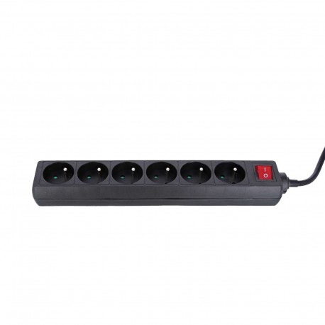 Power Acoustics MULTIPLUG-6 - Multiprise électrique noire à 6 prises