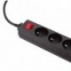 Power Acoustics MULTIPLUG-6 - Multiprise électrique noire à 6 prises