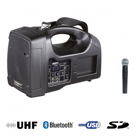 Power Acoustics BE 1400 UHF - Sono Portable + USB + 1 Micro Main UHF + Bluetooth