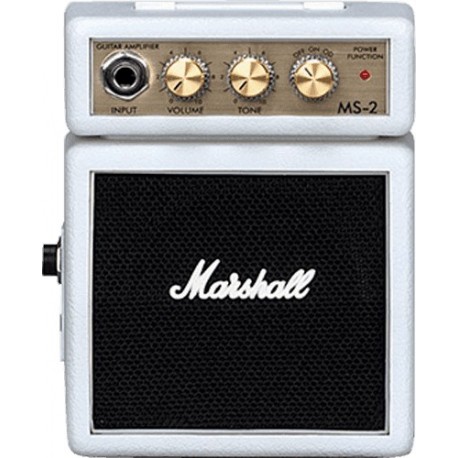 Marshall MS-2W - Mini baffle amplifiée blanche pour guitare électrique