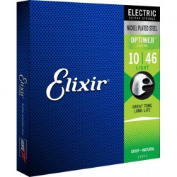Elixir 19052 - Jeu de cordes 10-46 Optiweb pour guitare électrique