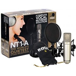 Rode NT1A - Pack micro studio avec anti-pop et câble XLR