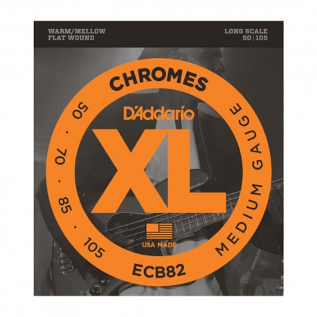 D'Addario ECB82 - Cordes 50-105 filet plat pour basse électrique