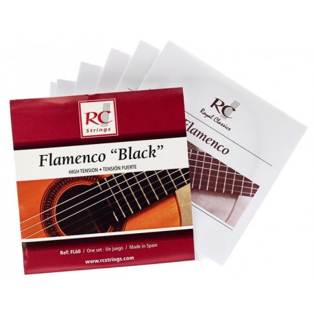 Royal Classic FL60 - Cordes Flamenco nylon noir pour guitare classique