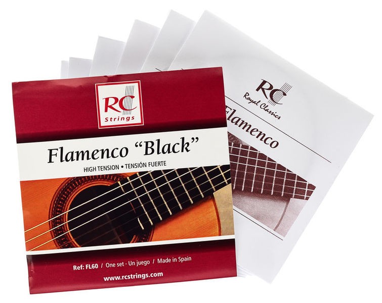 Royal Classic FL60 - Cordes Flamenco nylon noir pour guitare classique