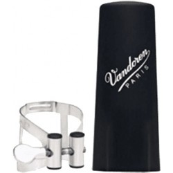 Vandoren LC51PP - Ligature M/O étain clarinette Sib + couvre-bec plastique